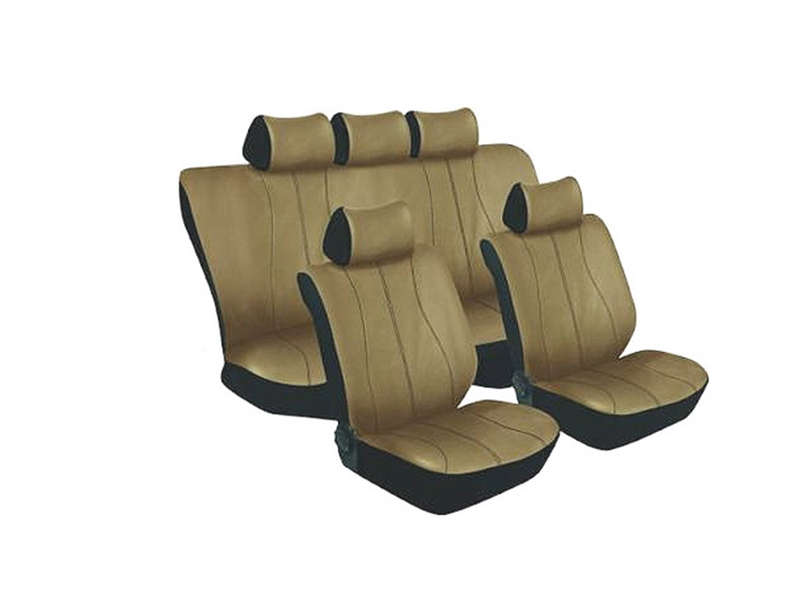 Stingray Galaxy Leather Look 11pc Seat Cover Set (beige)