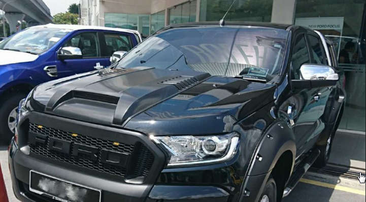 Non OEM Suitable to fit 2016+ Ford Ranger Raptor Style Bonnet Scoop