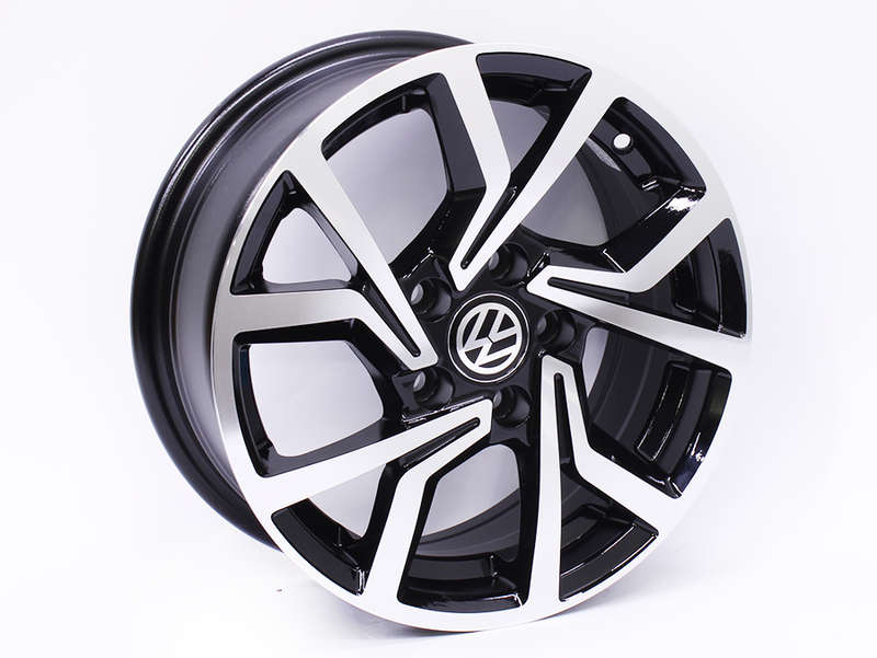 14" BK5125 Clubsport 5/100 Black Machined Face Alloy Wheels
