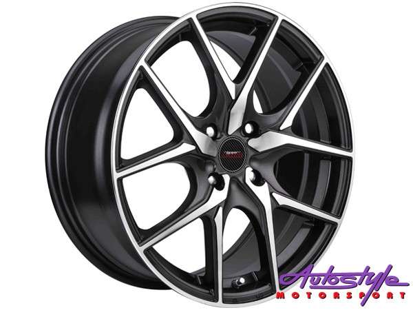 15" A-Line Tatum 4/100 BKMF Alloy Wheels