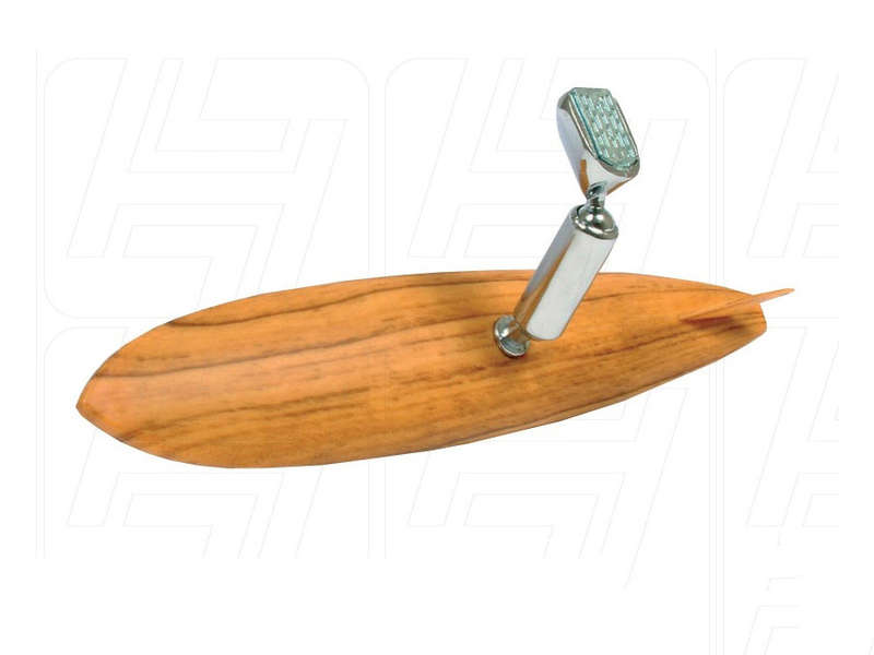 Surfboard style rear view mirror