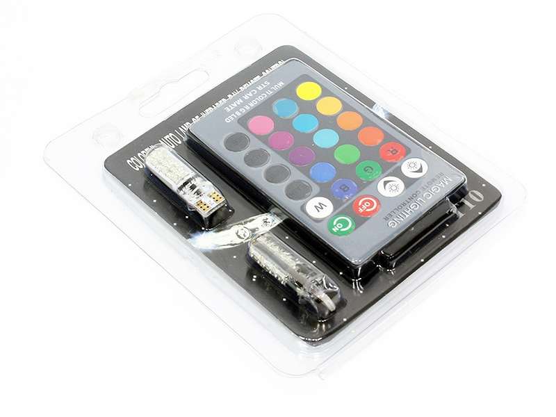 T10 Interior Multi-Color LED Bulbs with Remote