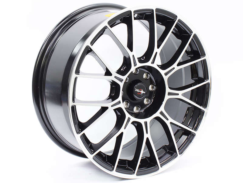 17" Racing Hart Strata 4/100 &amp; 4/108 Black Machine Face Alloy Wheels