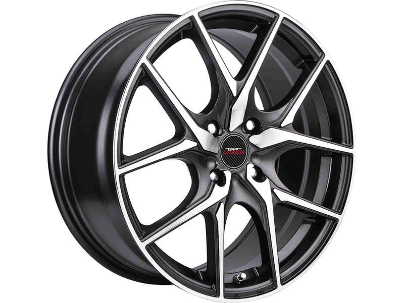 14" A-Line Tatum 4/100 Black Machine Face Alloy Wheels