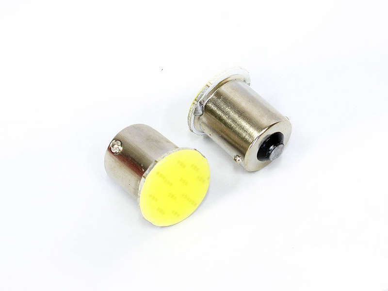 Single Contact COB LED White Bulb (pair)