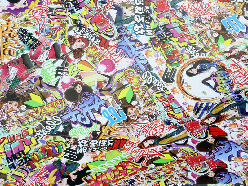 Gloss Finish sticker bomb vinyl (1.5x1m)