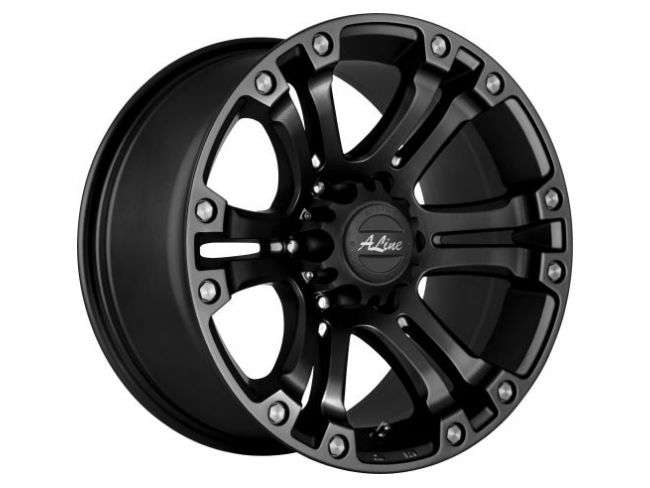 18" A-Line Granite 6/114 Satin Black Alloy Wheels