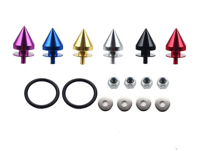 Universal Aluminum JDM Quick Release Fasteners For Bumpers (red)