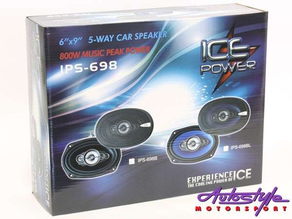 Ice Power IPS-698 800w 5 Way 6x9 Speakers
