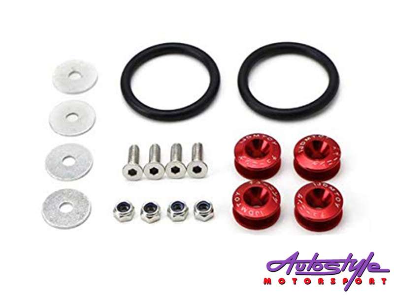 Universal Aluminum JDM Quick Release Fasteners For Bumpers (blue)