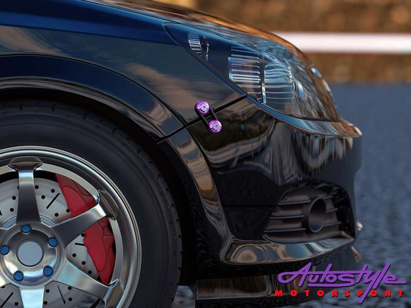 Universal Aluminum JDM Quick Release Fasteners For Bumpers (blue)
