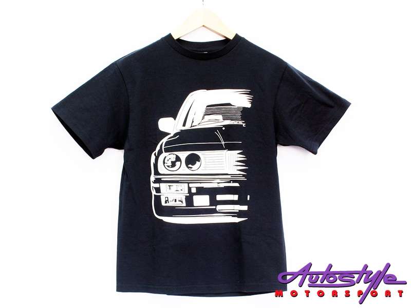 Bmw E30 Silhouette Design Tshirt  11-12 (kiddies size)