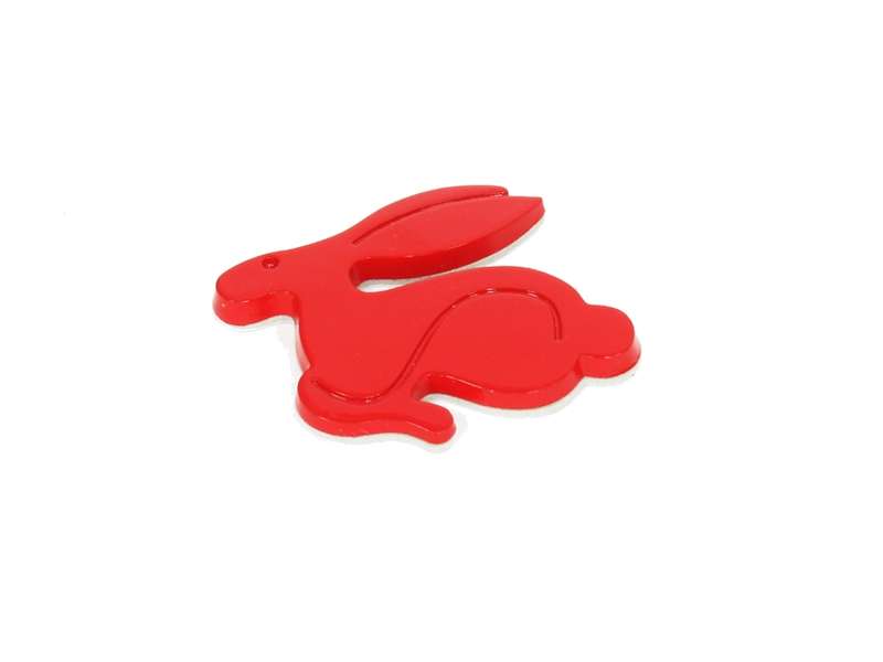 VW Rabbit Red Sticker Badge (4cm)