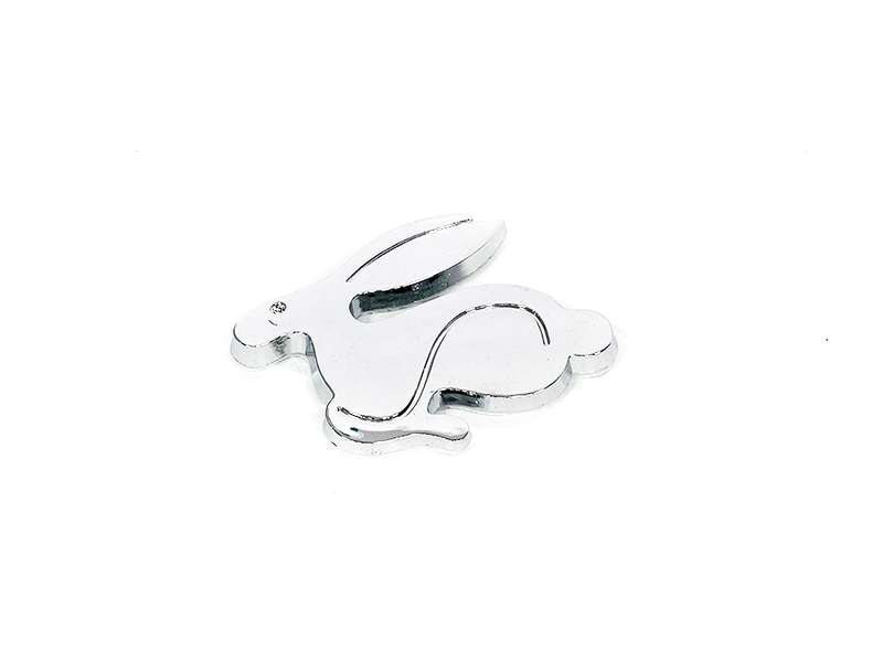 VW Rabbit Silver Sticker Badge (4cm)