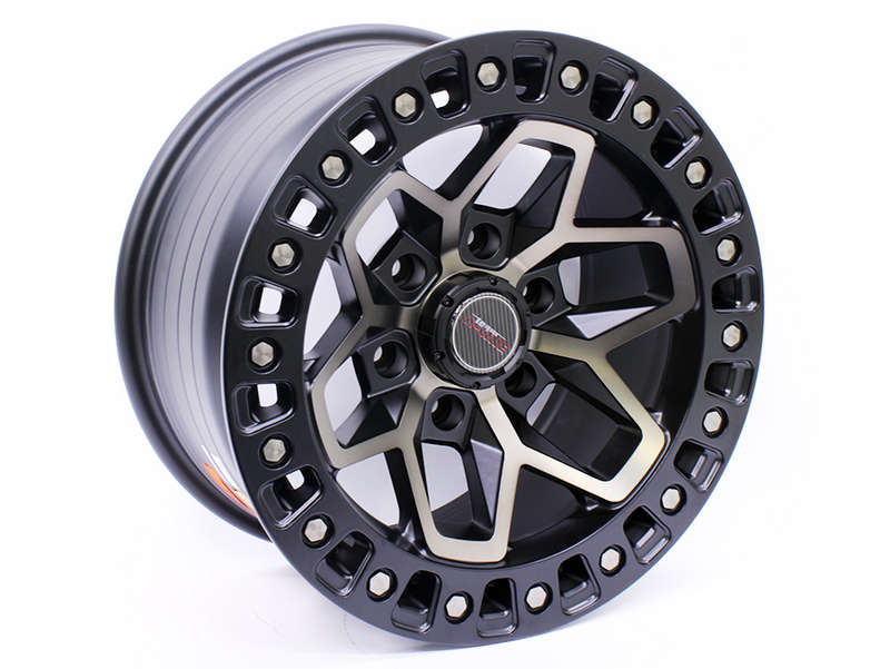 18" A-Line Quake 6/139 Satin Black Machine Face Alloy Wheels