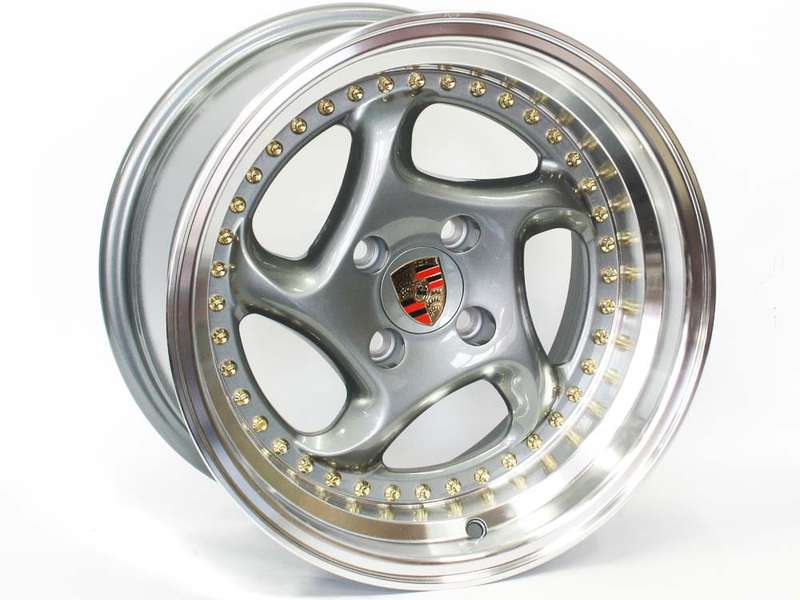 15" Porsche Style 4/100 Grey Alloy Wheels