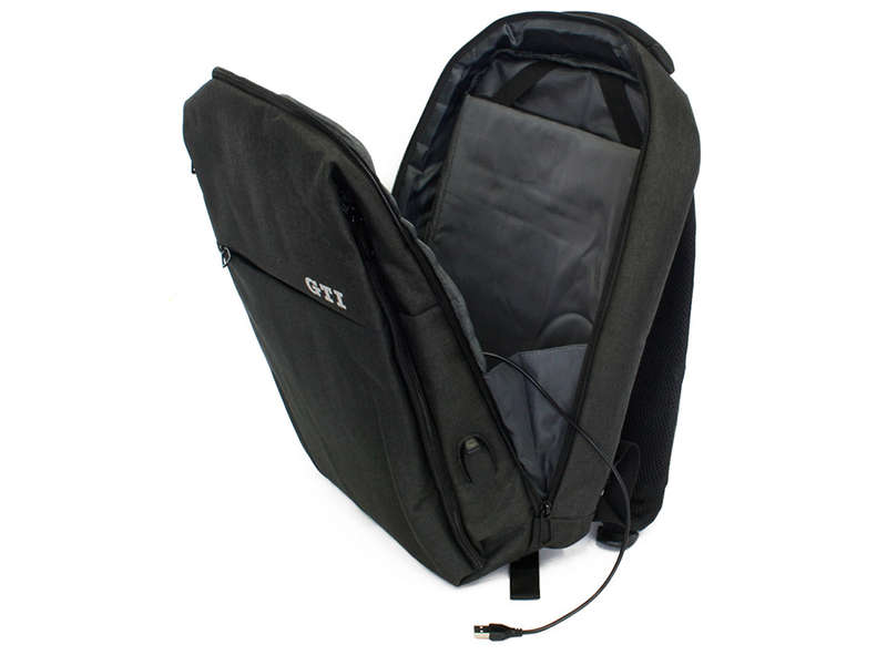 VW Gti Backpack with USB Cable (black)