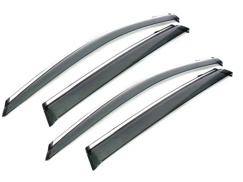 Chrome Edge Tinted Windshields for Nissan X-Trail 2014+ (front & rear set)