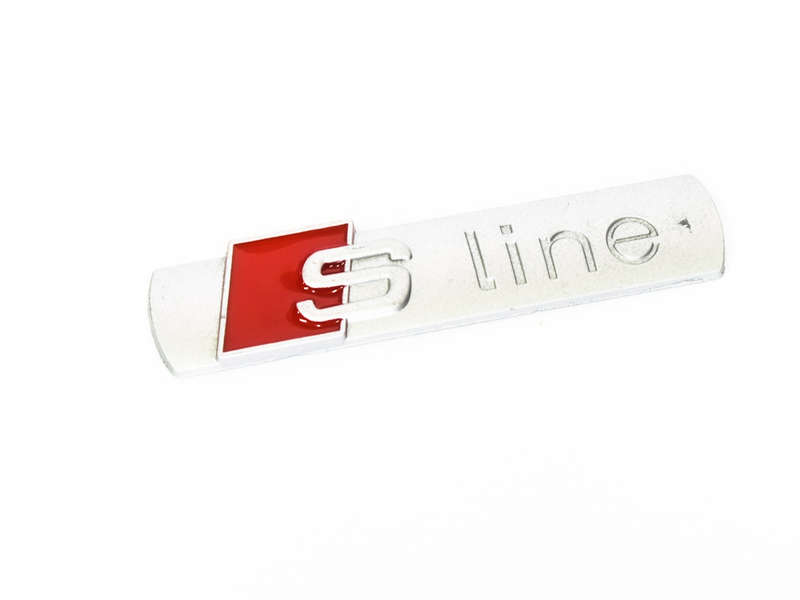 Audi S-Line Silver Fender Badge