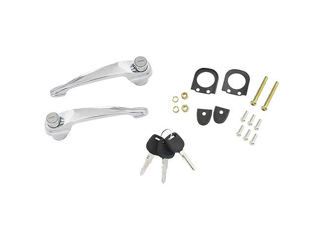 Porsche 356 Chrome Door Handle Set (with keys) Free Delivery