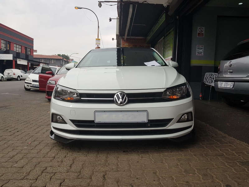 VW Polo AW 2019 1pc Gloss Black Front Spoiler