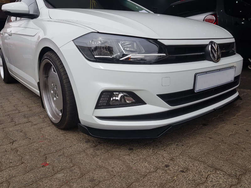 VW Polo AW 2019 1pc Gloss Black Front Spoiler
