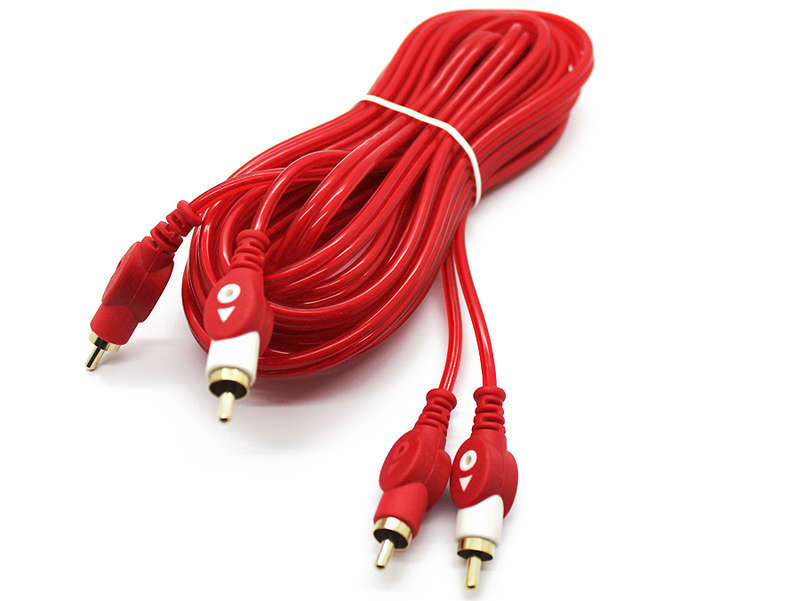 Cyberdyne Red RCA 5m 2 into 2 RCA Cabling
