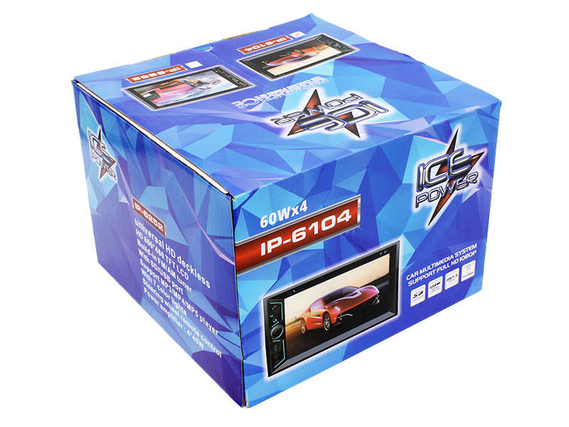 ICE Power IP-6104 Double Din DVD System with Bluetooth, USB
