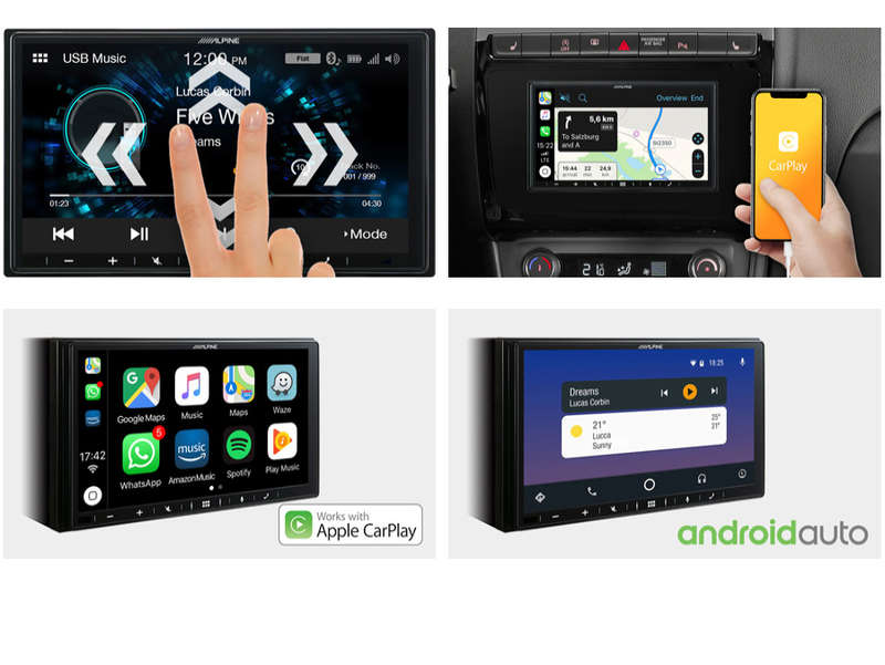 Alpine ILX-W650BT 7 Digital Media Player with Apple CarPlay, Android Auto