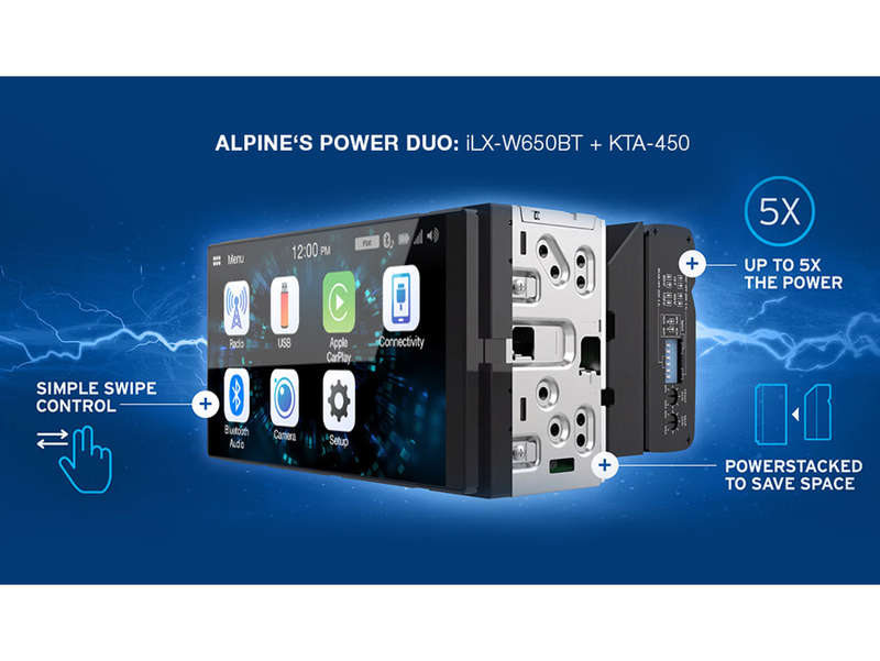 Alpine ILX-W650BT 7 Digital Media Player with Apple CarPlay, Android Auto
