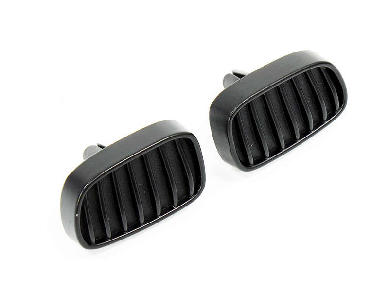 Dash Mounted Air Freshener Twin Grille Design (black or silver)