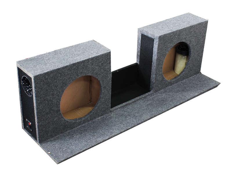 12" Double Enclosure Superwood Unders seat L-Shape for Toyota Quantum