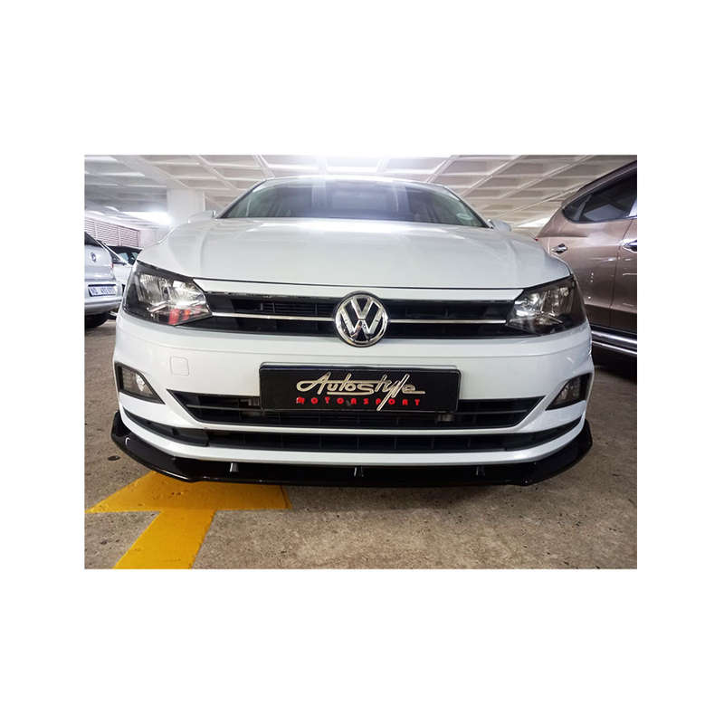 VW Polo AW 2018_ 3piece Gloss Black Front Spoiler