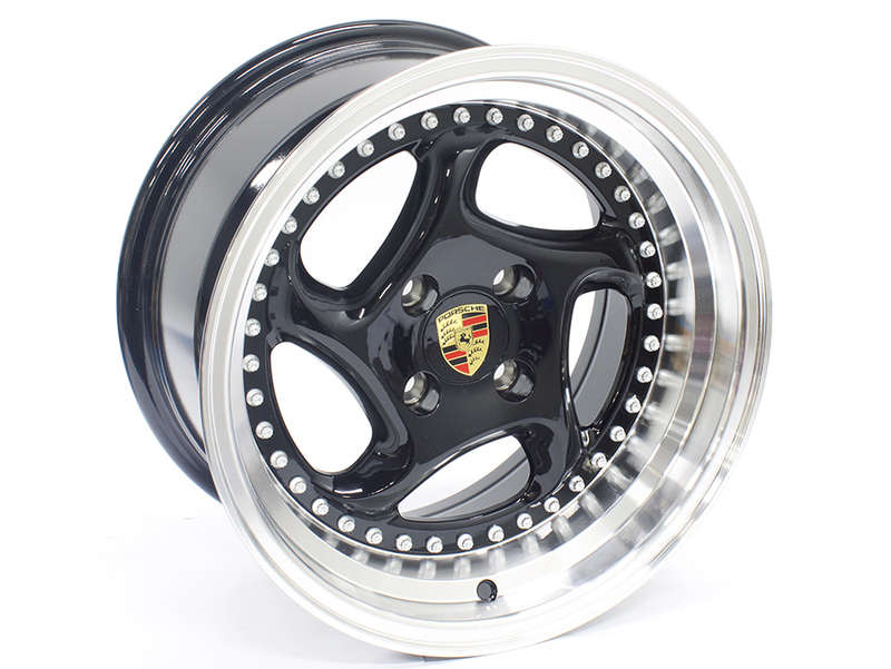 15" Evo Porsche Style EV10176 4/100 Black Alloy wheels