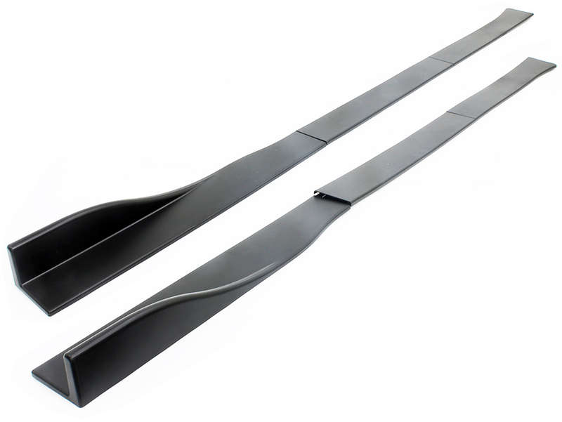 Universal 6piece Plastic Matt Black Side Skirts