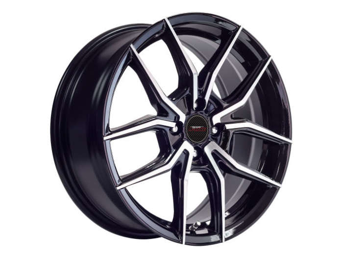 15" A-Line Tango 4/100 Black Machined Face Alloy Wheels