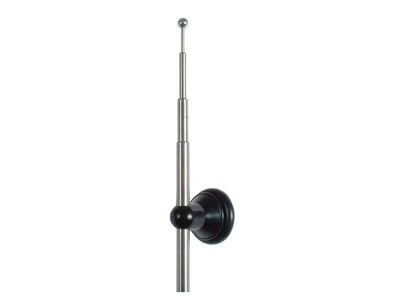 VW Bus Dual Mount Aerial Chrome with Black Mounts