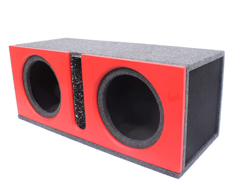 10" Double Subwoofer Enclosure with single port & vinyl front finish