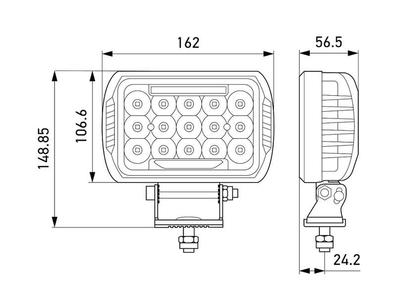 HELLA ValueFit 450 LED driving lamp with LED accent light (kit)