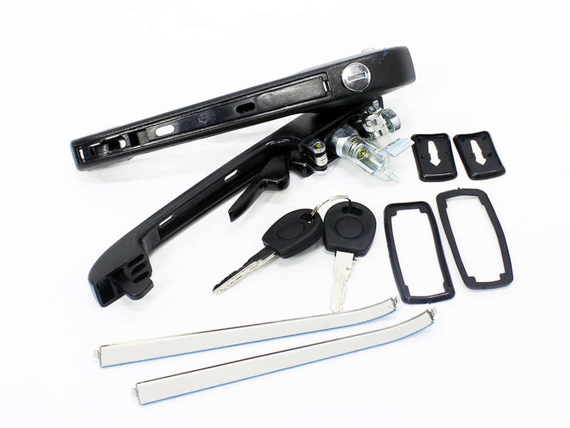 VW Golf or Jetta Mk1/Mk2 Front Door Handle, Lock & Key Set (pair)