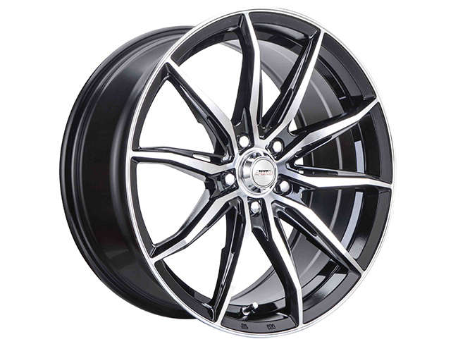 15" A-Line VF1 4/100 black Machined Face Alloy wheels