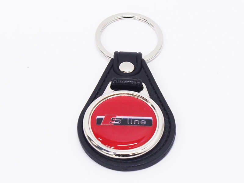 Audi S-Line Logo Design Leather Keyring