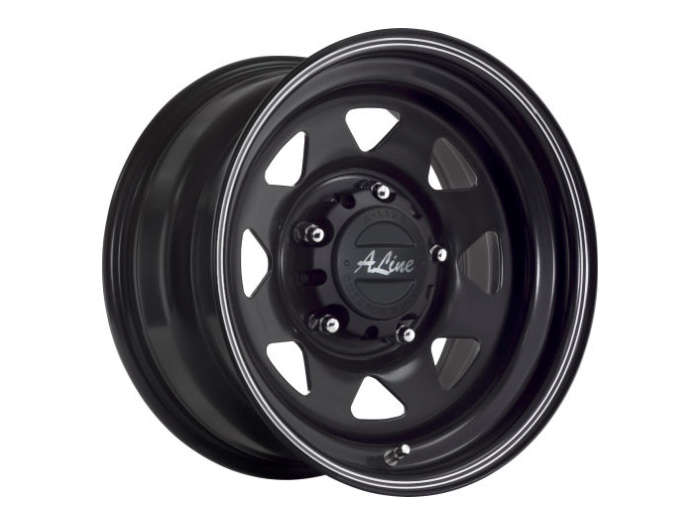 14" A-Line Spoke 5/114 Satin Black Alloy Wheels