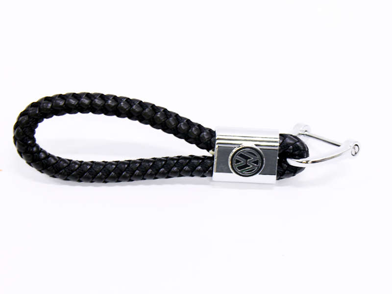 Volkswagen Leather Braided Design Keyring