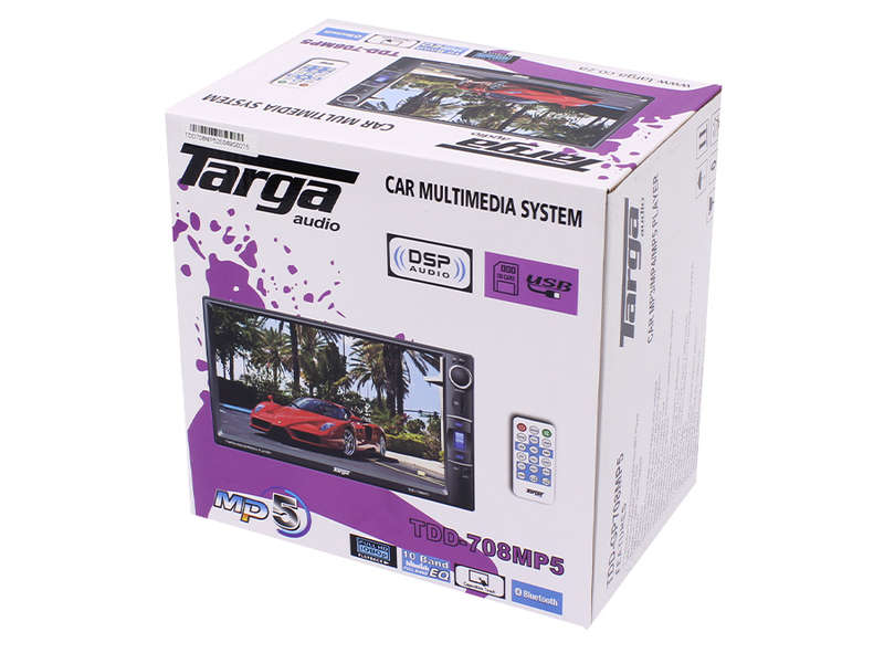 Targa TDD-708Mp5 7" Media Player with Bluetooth, Usb, Rds & Remote