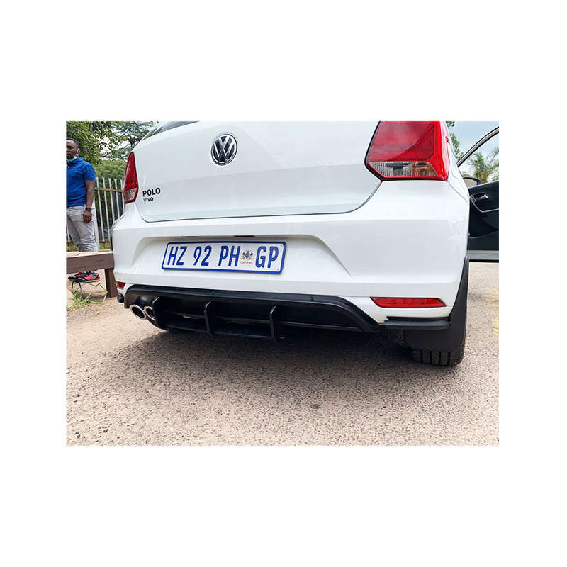 VW Polo 6/TSI Maxton 3piece Rear Diffiuser with Exhaust Pipe Outlet