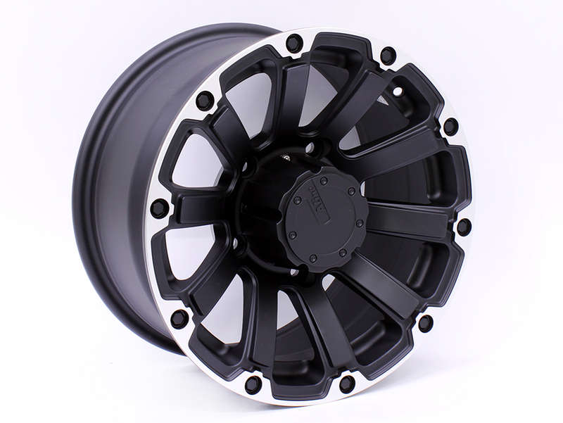 16" A-Line Destroyer 5/160 Satin Black Machine Lip Alloy Wheels