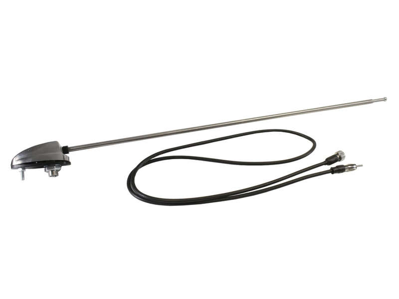 VW Classic Side Mount Aerial Chrome with Chrome Base