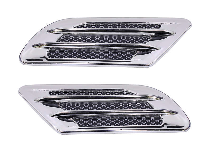 Decorative Stick on M Style Fender Vent (Chrome