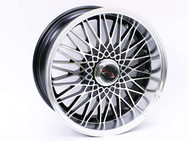 17" M1403 4/100 &amp; 4/114 Black Machine Lip Alloy Wheels